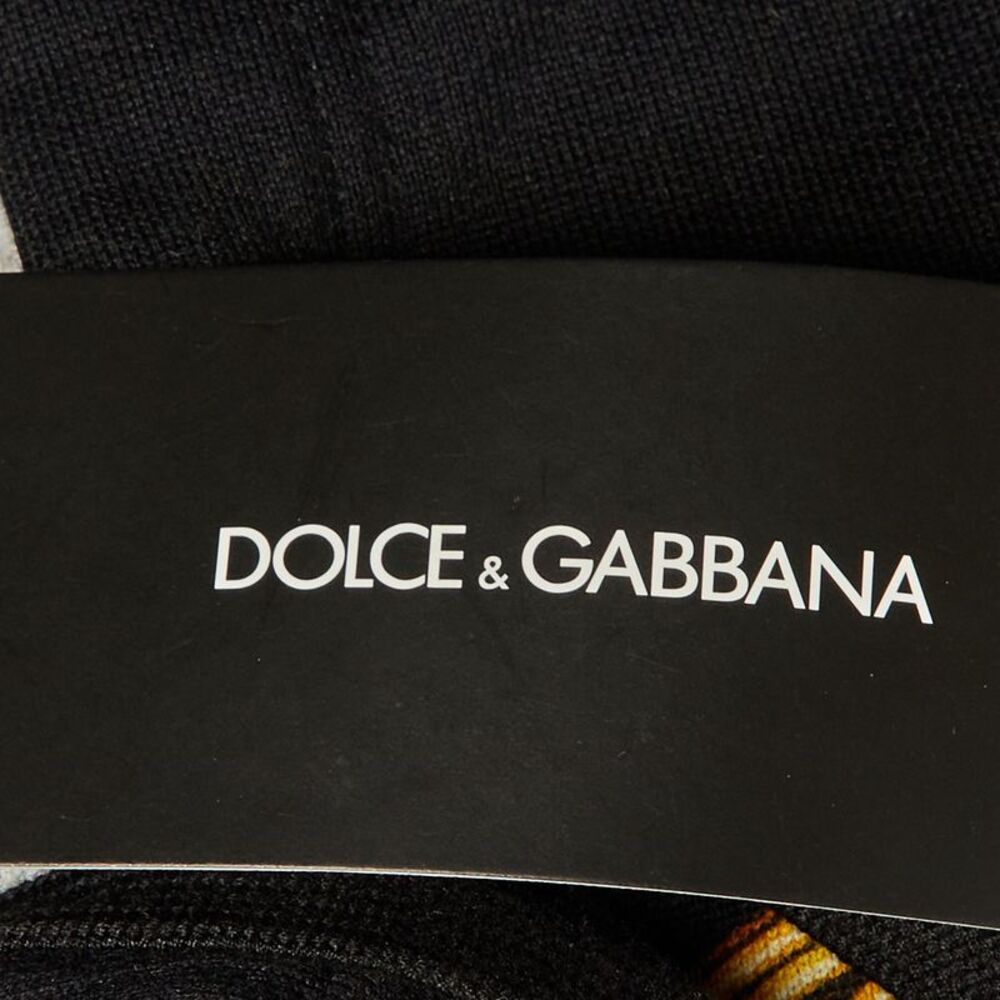 Dolce & Gabbana Black Printed Cotton Hooded Sweatshirt  M - Picture 5 of 6